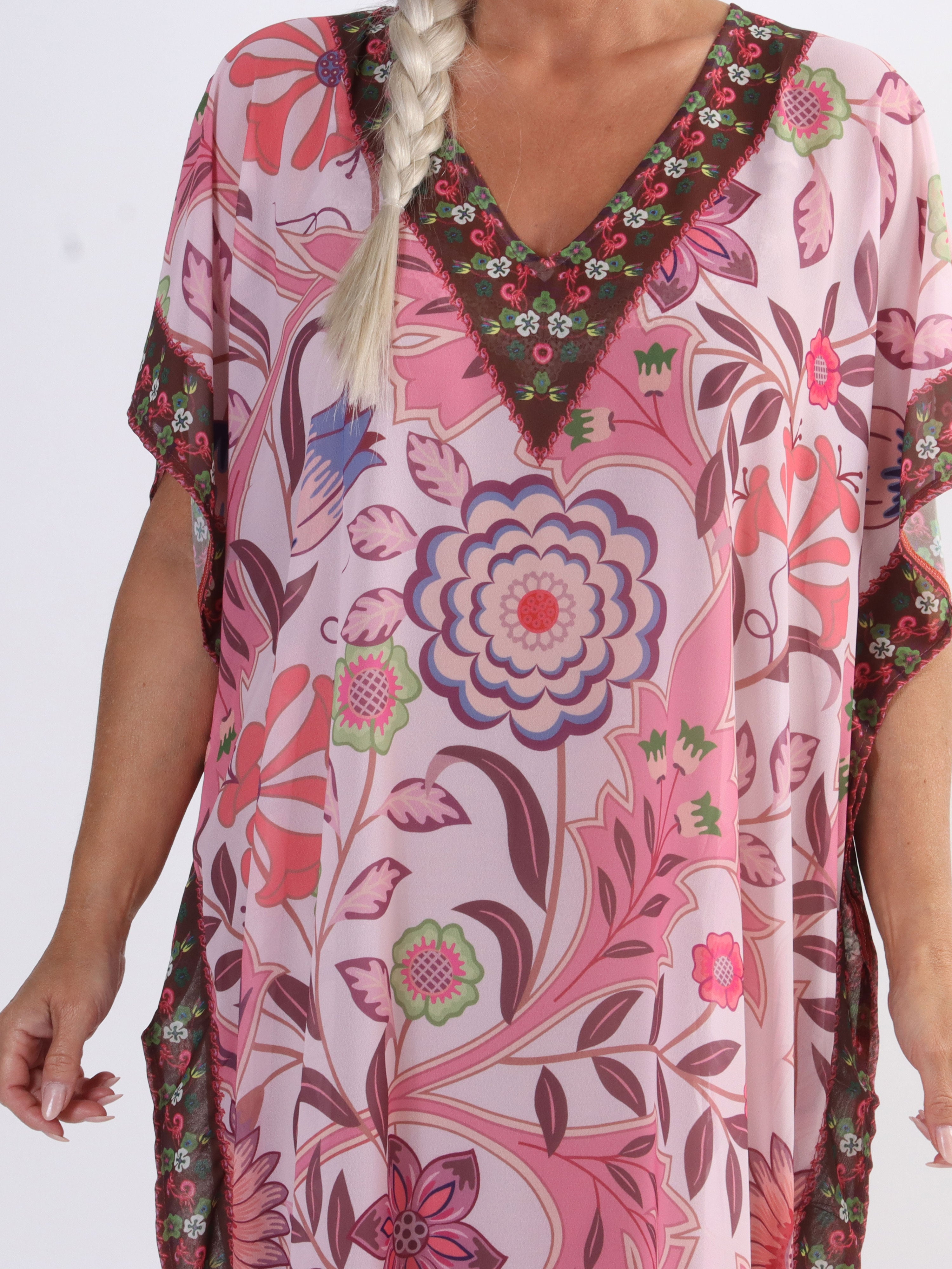 Marta - Lang plus size tunika med mønster